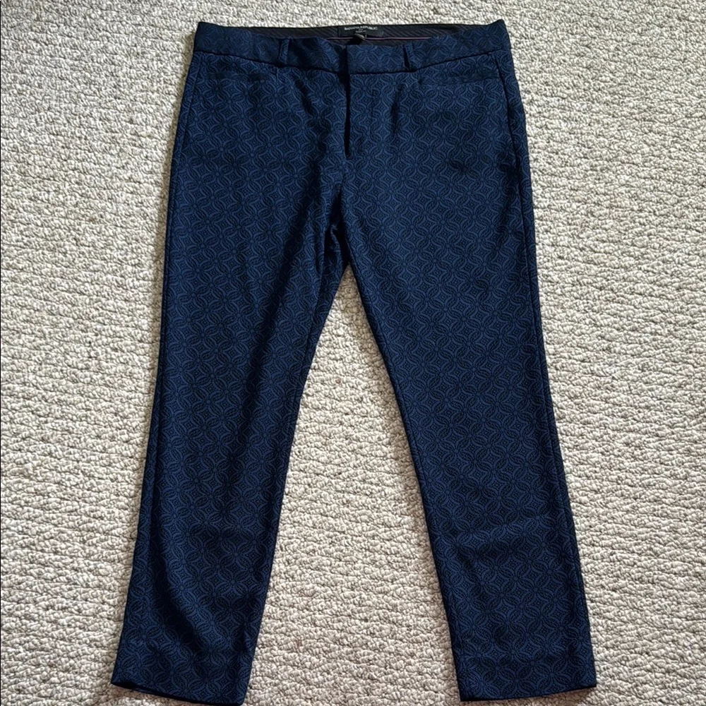 Banana Republic Women’s Dark Blue Patterned Dress Pants - Picture 1 of 3
